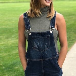 Crop mock turtle neck tank top